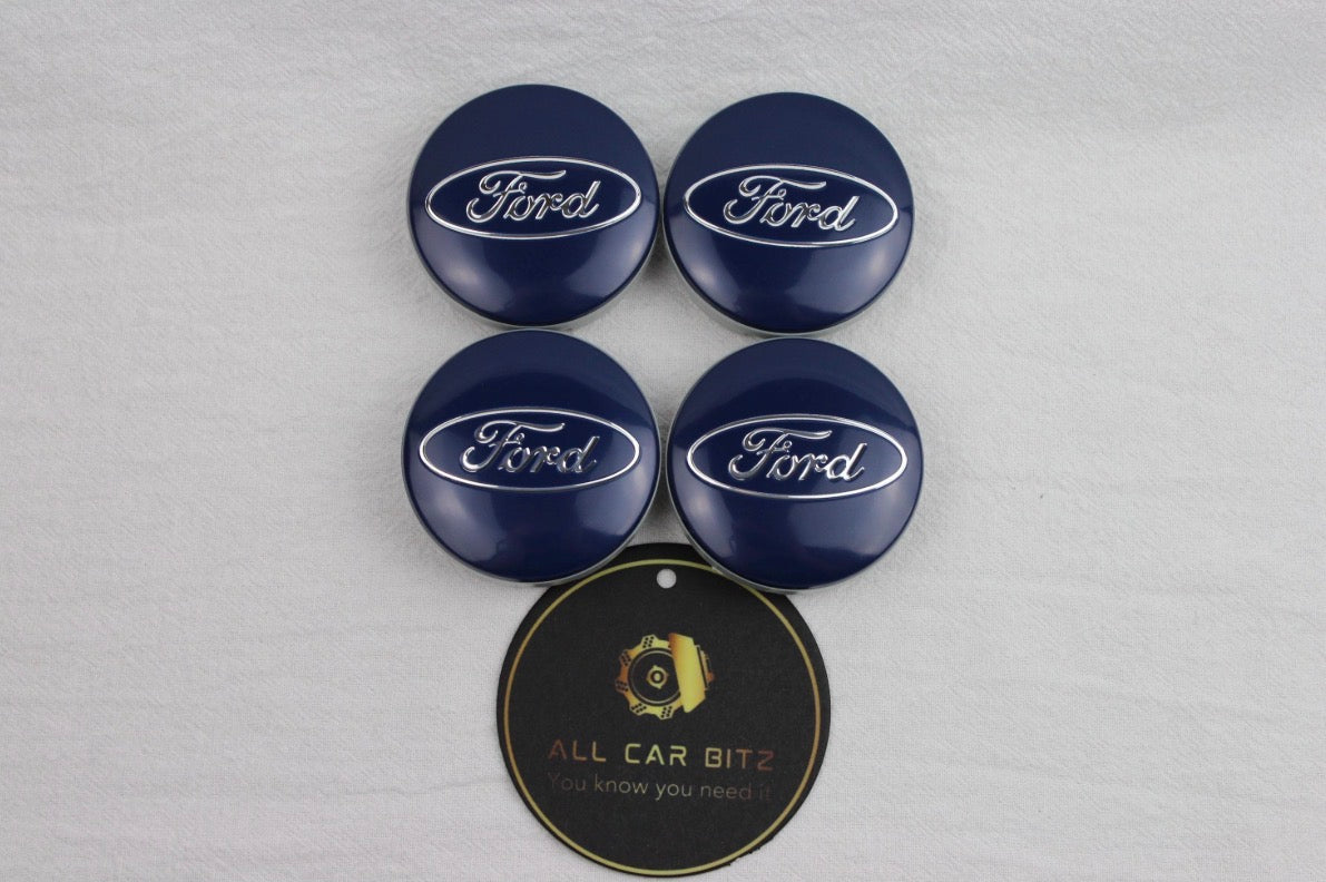 Blue Ford Wheel Centre Caps– Set of 4