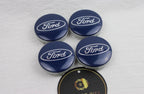 Blue Ford Wheel Centre Caps– Set of 4