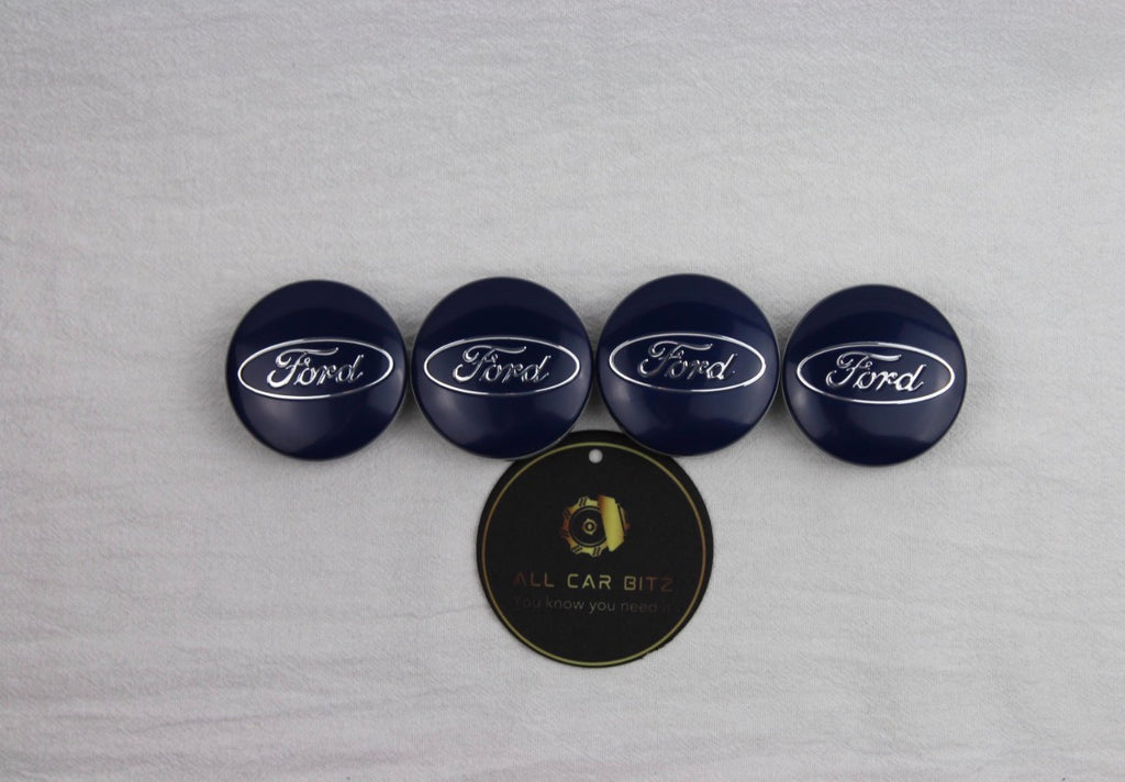Blue Ford Wheel Centre Caps– Set of 4
