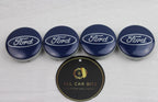 Blue Ford Wheel Centre Caps– Set of 4