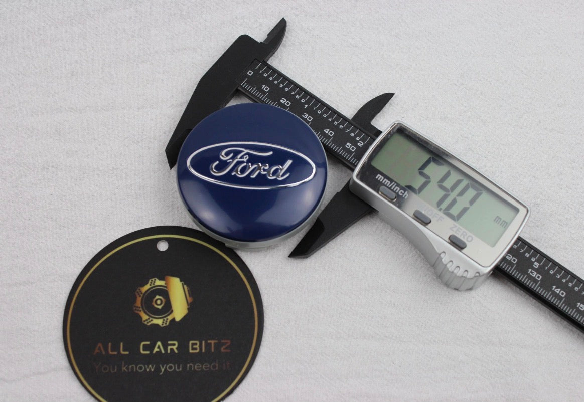 Blue Ford Wheel Centre Caps– Set of 4