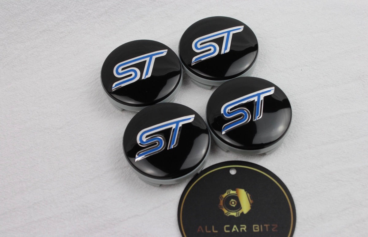 Ford Blue ST Logo Wheel Centre Caps – Set of 4