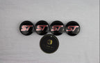 Ford ST (Red and Chrome) Wheel Centre Caps Set of 4