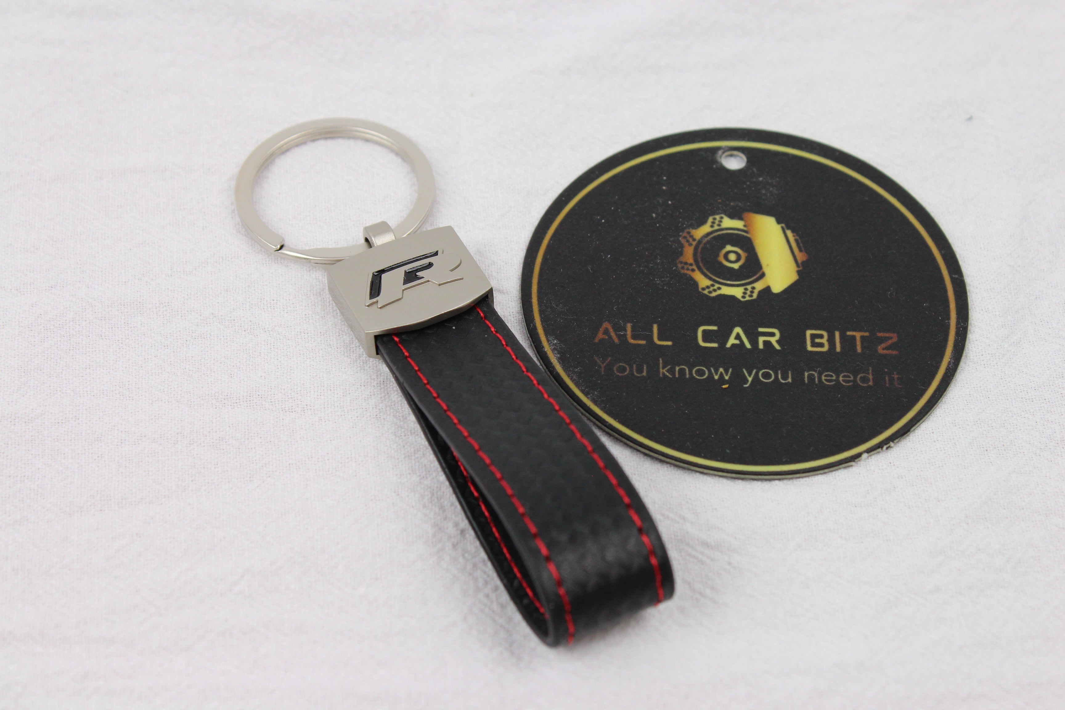 Volkswagen R Style Keychain – Carbon Fibre Leather Key Ring