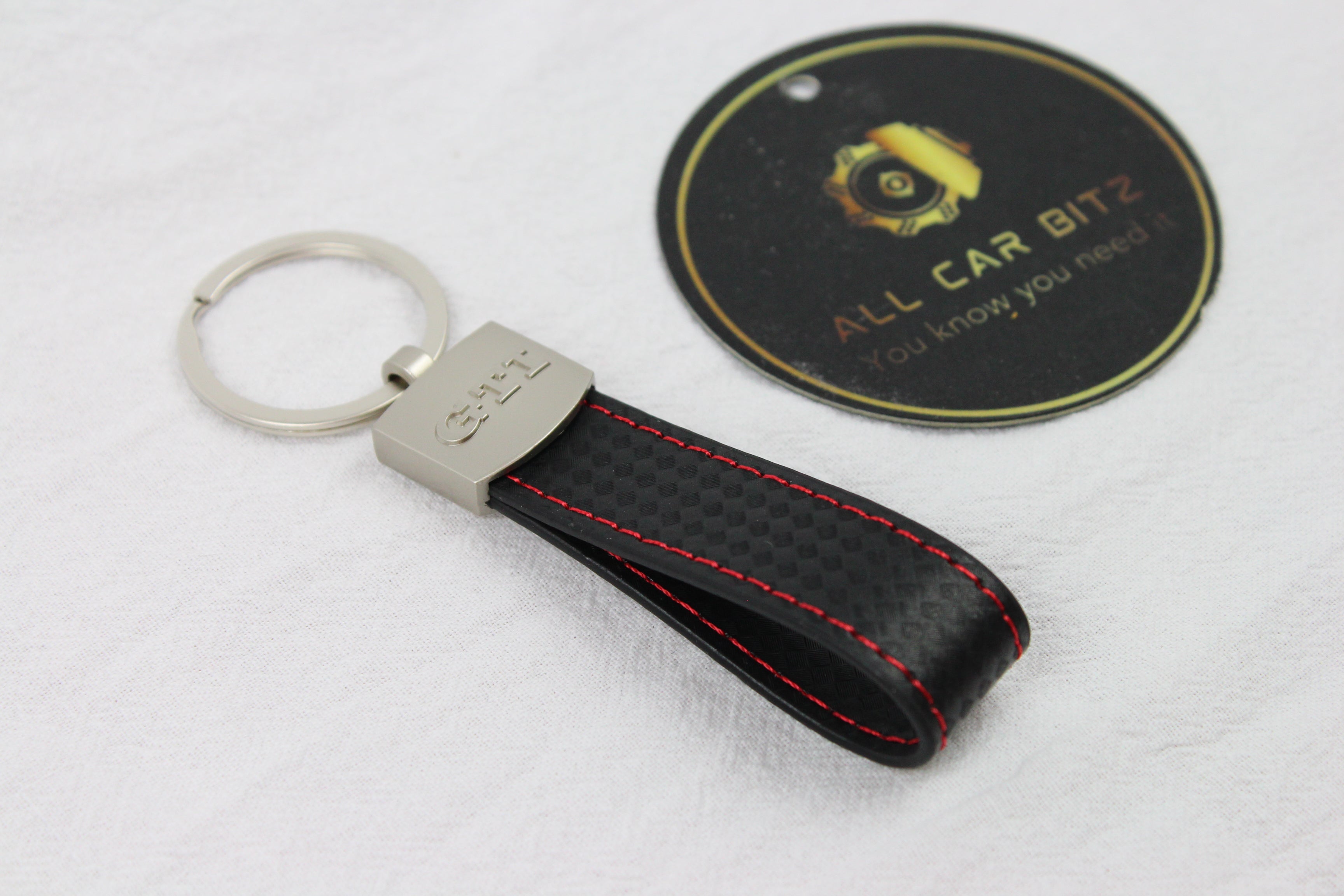 Volkswagen GTI Style Keychain – Carbon Fibre Leather Key Ring
