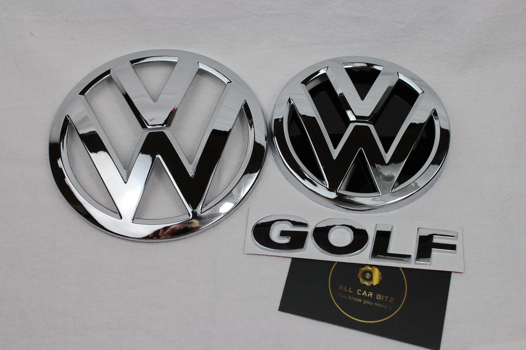 VW Golf MK7 Chrome Badge Set – Front, Rear & GOLF Lettering