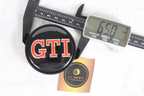 Volkswagen Black GTI Wheel Centre Caps & Badge Set