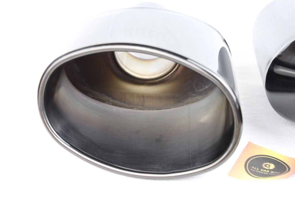 Audi RS3 6"x4" Black Oval Dual Exhaust TailPipe Tips