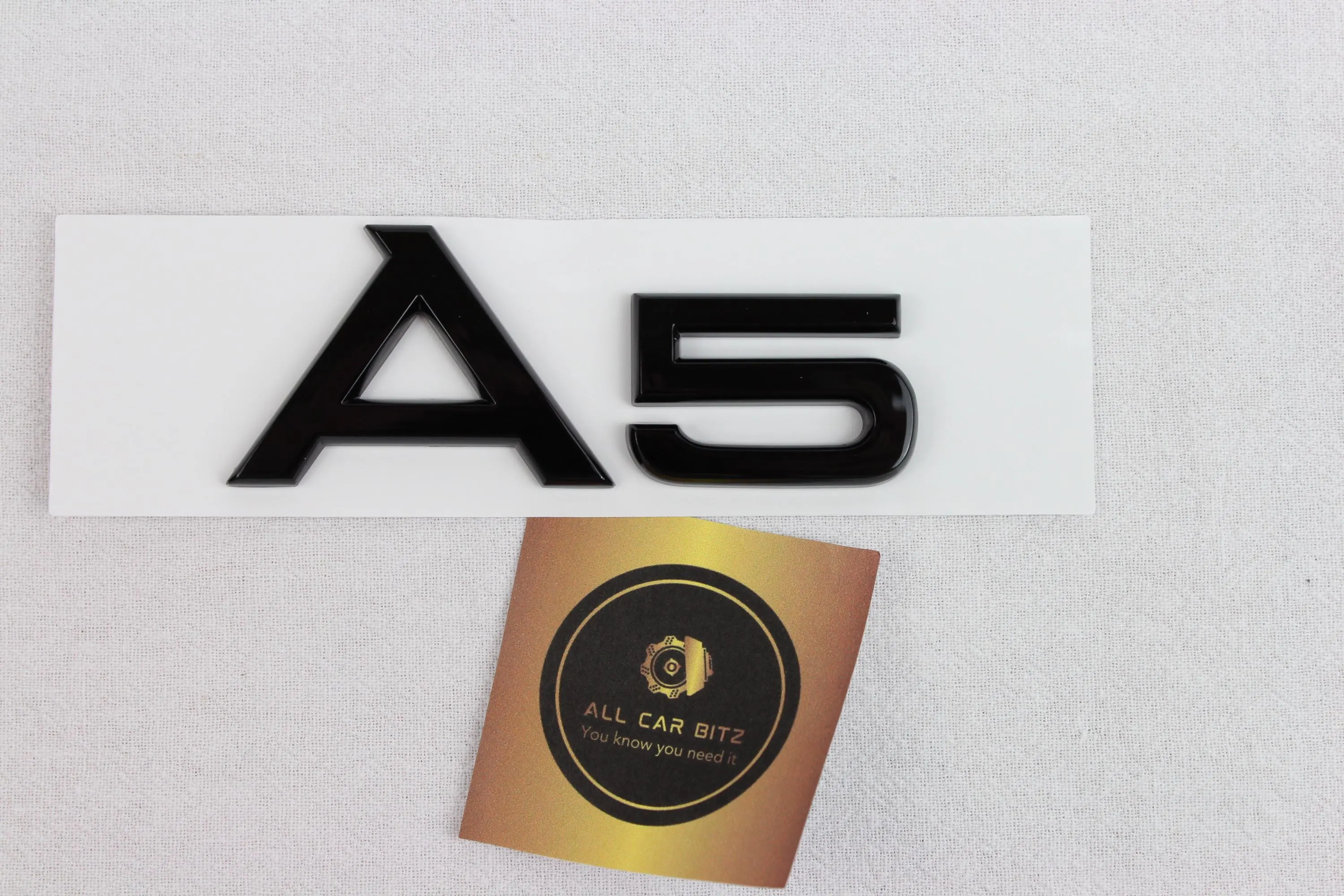 Audi A5 black logo badge