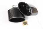 Audi RS3 6"x4" Carbon Fiber Oval Dual Exhaust TailPipe Tips