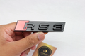 Audi RS3 Front Grille Badge – Gloss Black & Red Emblem