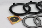 Audi A5 2013-2020 Coupe Front & Rear Gloss Black Rings Badge Set