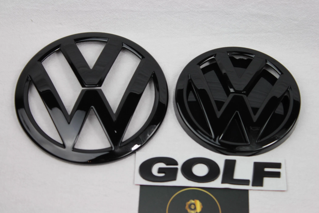 VW Golf MK7 black Badge Set – Front, Rear & GOLF Lettering
