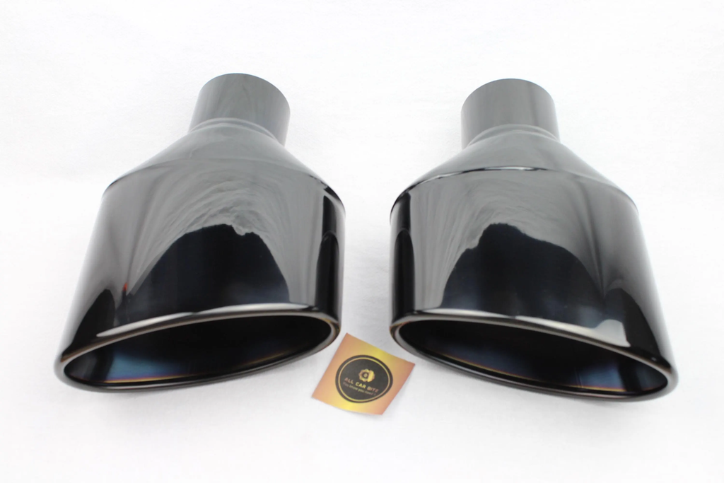 Audi RS3 6"x4" Black Oval Dual Exhaust TailPipe Tips