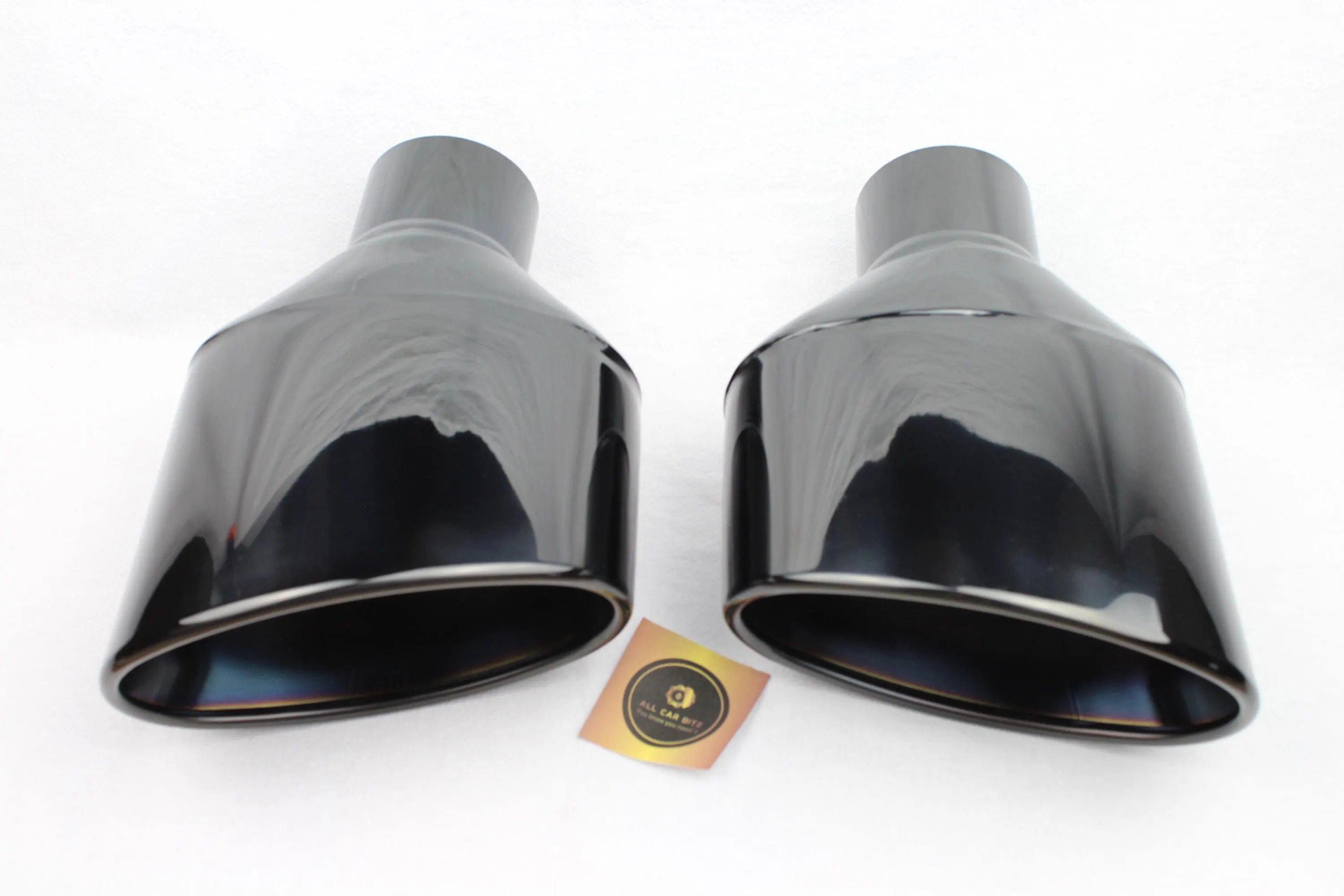 Audi RS3 6"x4" Black Oval Dual Exhaust TailPipe Tips