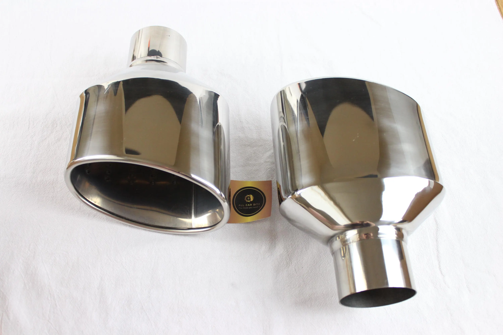Audi RS3 6"x4" Chrome Oval Dual Exhaust TailPipe Tips