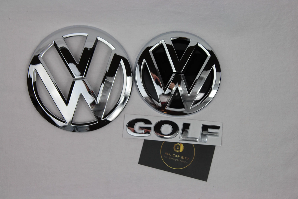 VW Golf MK7 Chrome Badge Set – Front, Rear & GOLF Lettering