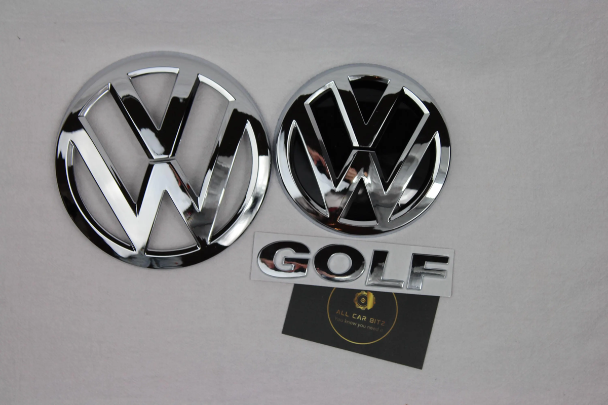 VW Golf MK7 Chrome Badge Set – Front, Rear & GOLF Lettering