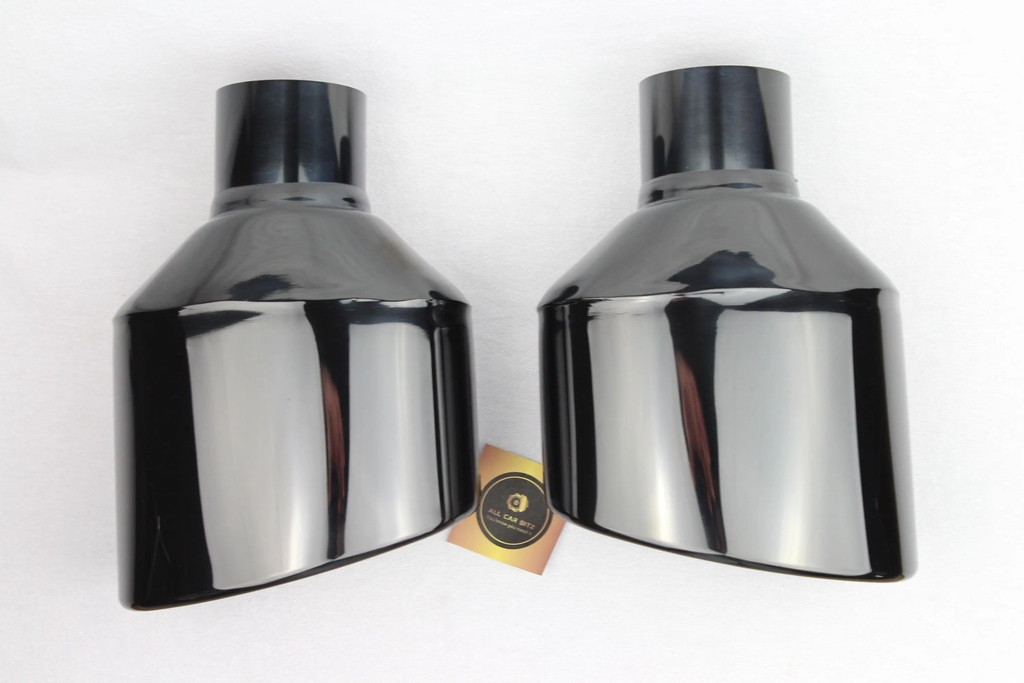 Audi RS3 6"x4" Black Oval Dual Exhaust TailPipe Tips