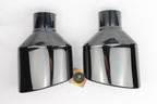 Audi RS3 6"x4" Black Oval Dual Exhaust TailPipe Tips