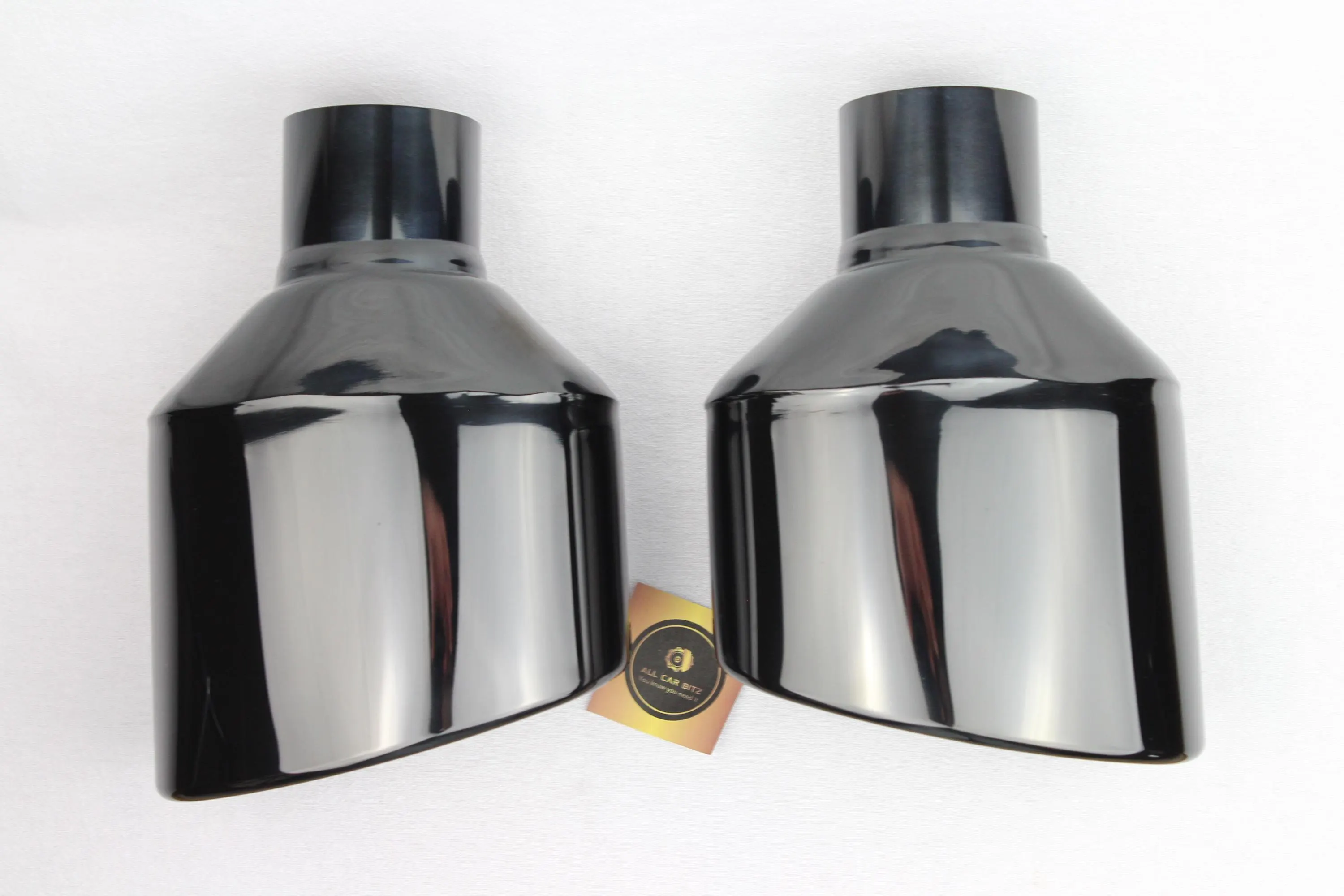 Audi RS3 6"x4" Black Oval Dual Exhaust TailPipe Tips