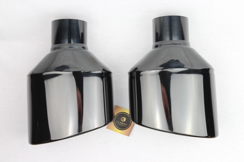 Audi RS3 6"x4" Black Oval Dual Exhaust TailPipe Tips