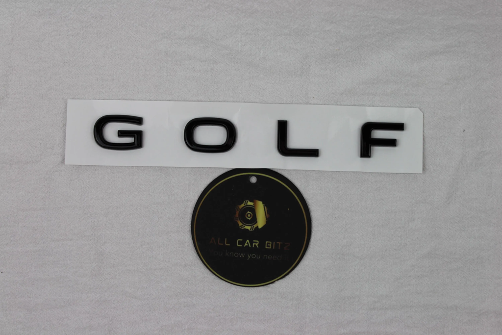 Volkswagen Golf MK8 2020–2026 black GOLF Letter Emblem