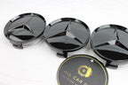 Mercedes-Benz Wheel Centre Caps – Gloss Black Set of 4