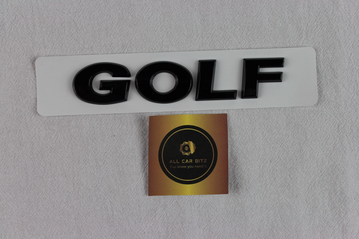 VW Golf MK7 black Badge Set – Front, Rear & GOLF Lettering