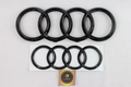 Audi A5 2013- 2020 Saloon Front & Rear Gloss Black Rings Badge Set