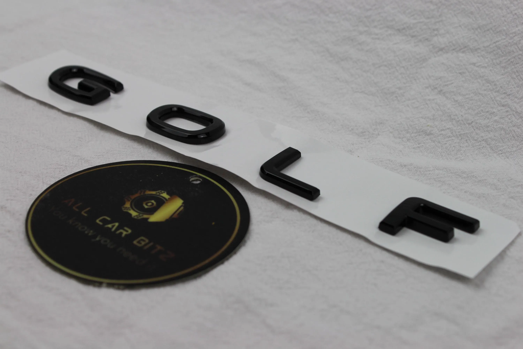 Volkswagen Golf MK8 2020–2026 black GOLF Letter Emblem