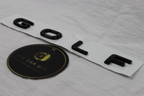 Volkswagen Golf MK8 2020–2026 black GOLF Letter Emblem