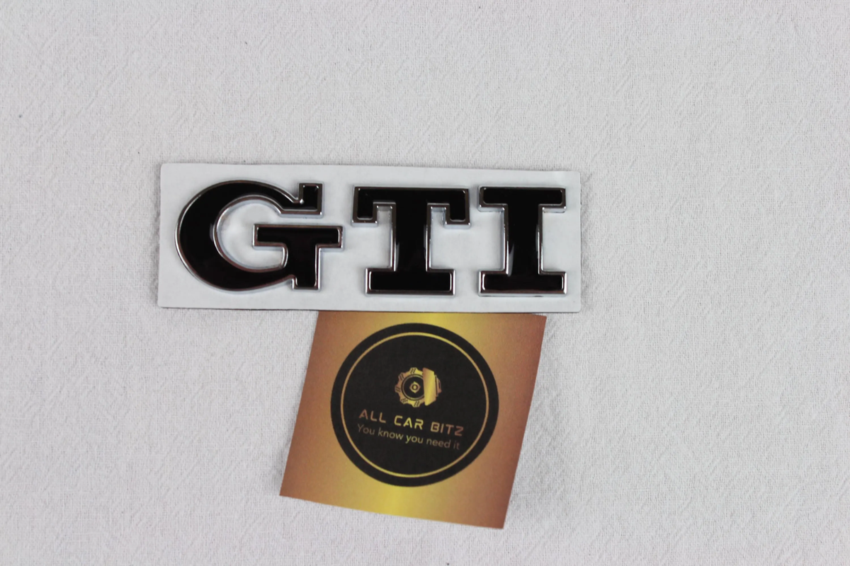Volkswagen Golf MK7.5 Black GTI Black Complete Badge & Wheel Cap Set