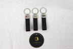 Audi Keychains: S Line, Silver Rings, Black Rings (Leather Strap)
