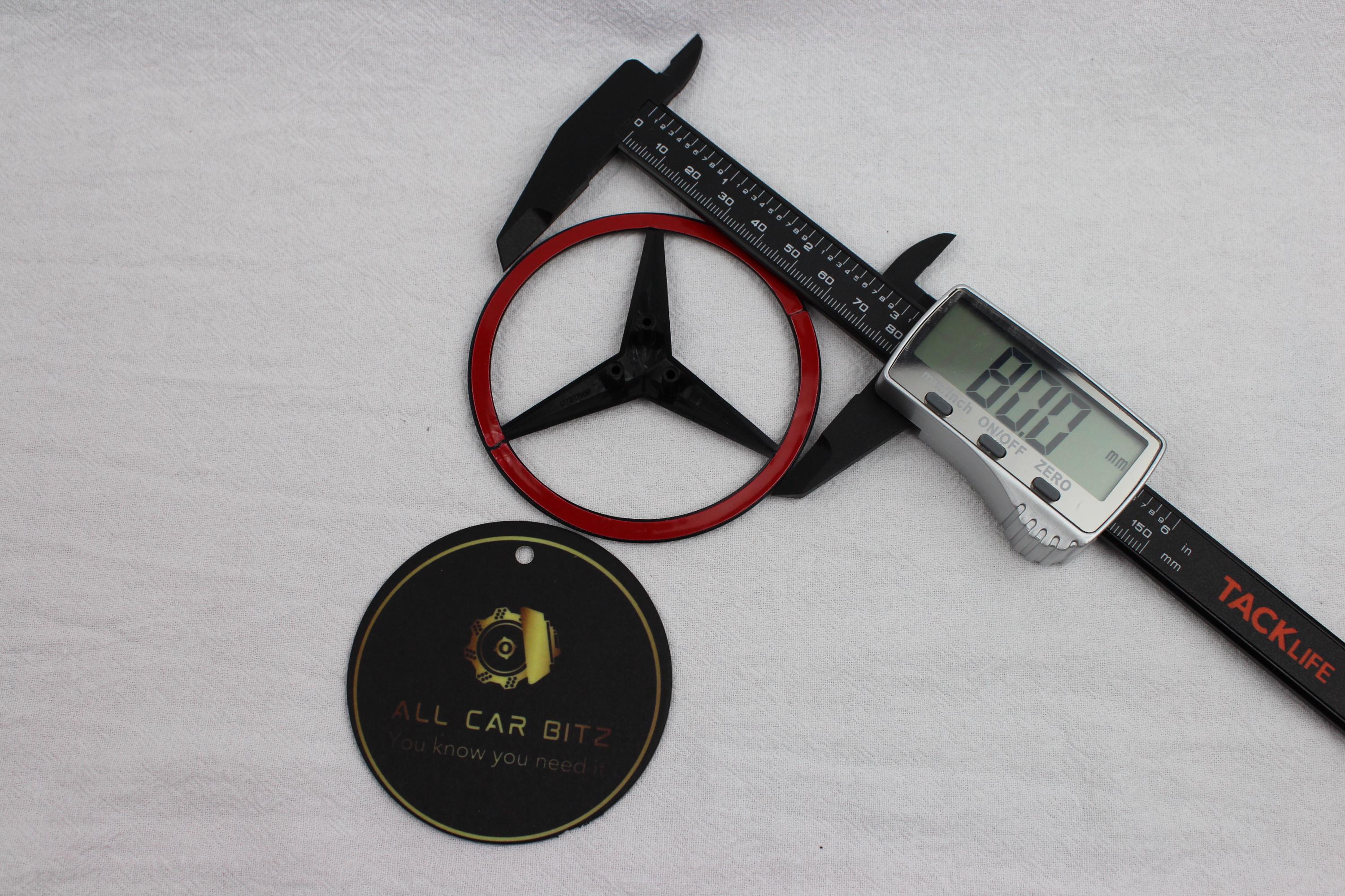 Mercedes-Benz C-Class 2019-2023 Gloss Black Front & Rear Badge Set