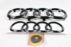 Audi A5 2013- 2020 Saloon Front & Rear Gloss Black Rings Badge Set