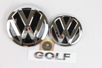Volkswagen Golf MK7.5 Gloss Chrome Badge Set – Front, Rear & GOLF Lettering