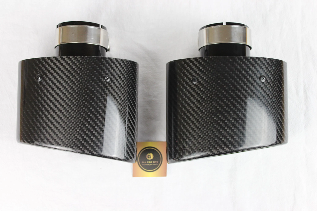 Audi RS3 6"x4" Carbon Fiber Oval Dual Exhaust TailPipe Tips