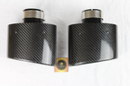 Audi RS3 6"x4" Carbon Fiber Oval Dual Exhaust TailPipe Tips