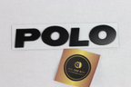 Volkswagen Black Polo logo badge