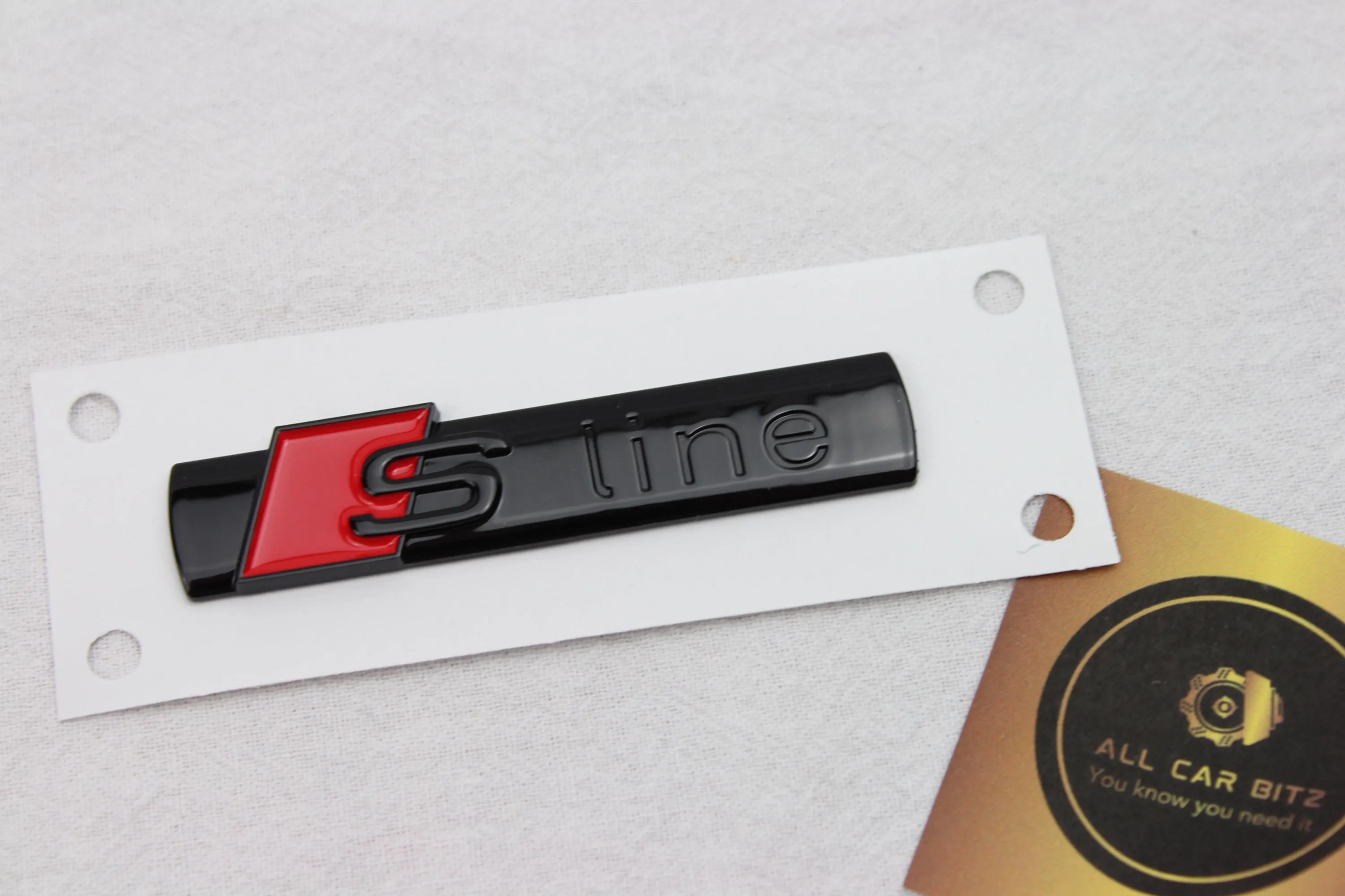 Audi S Line Wing Badge Emblem – Self-Adhesive Side Fender Logo