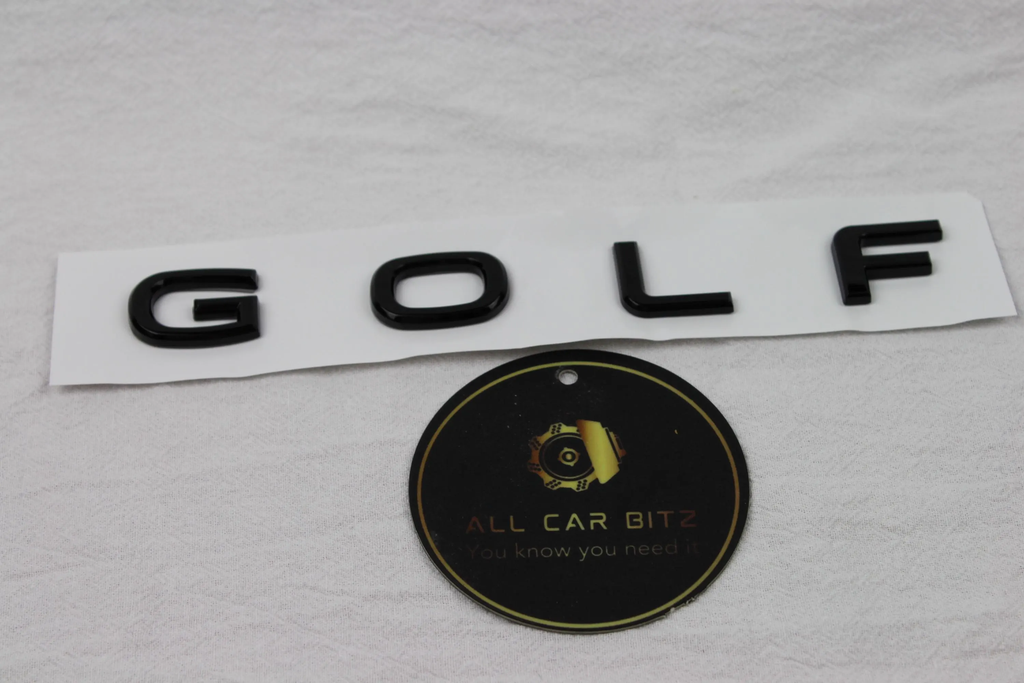Volkswagen Golf MK8 2020–2026 black GOLF Letter Emblem