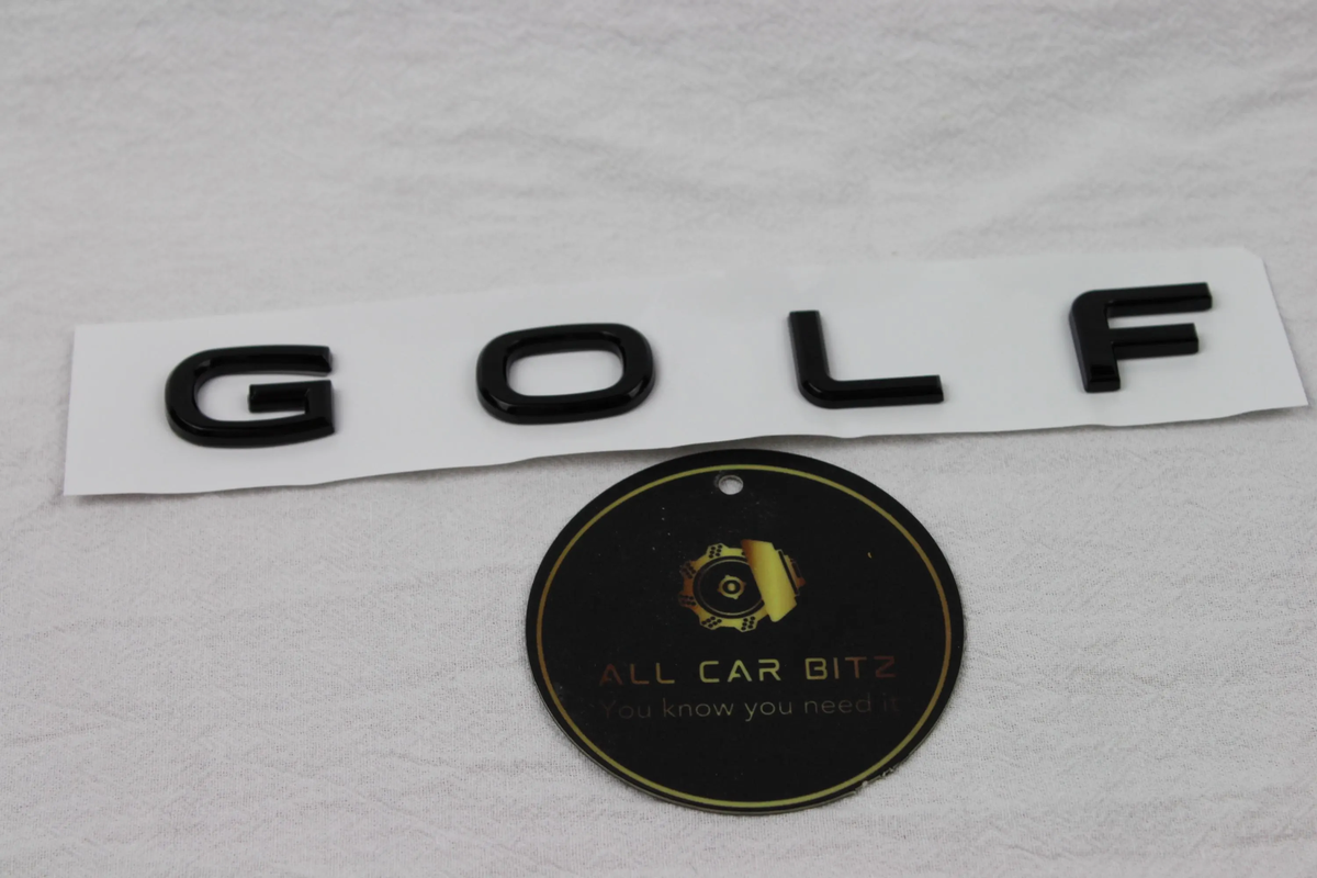 Volkswagen Golf MK8 2020–2026 black GOLF Letter Emblem