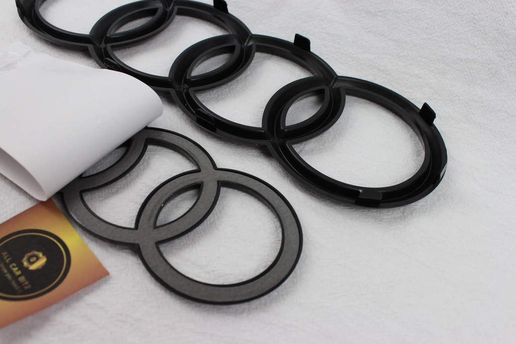 Audi A5 2013-2020 Coupe Front & Rear Gloss Black Rings Badge Set