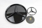 Mercedes-Benz C-Class 2019-2023 Gloss Black Front & Rear Badge Set