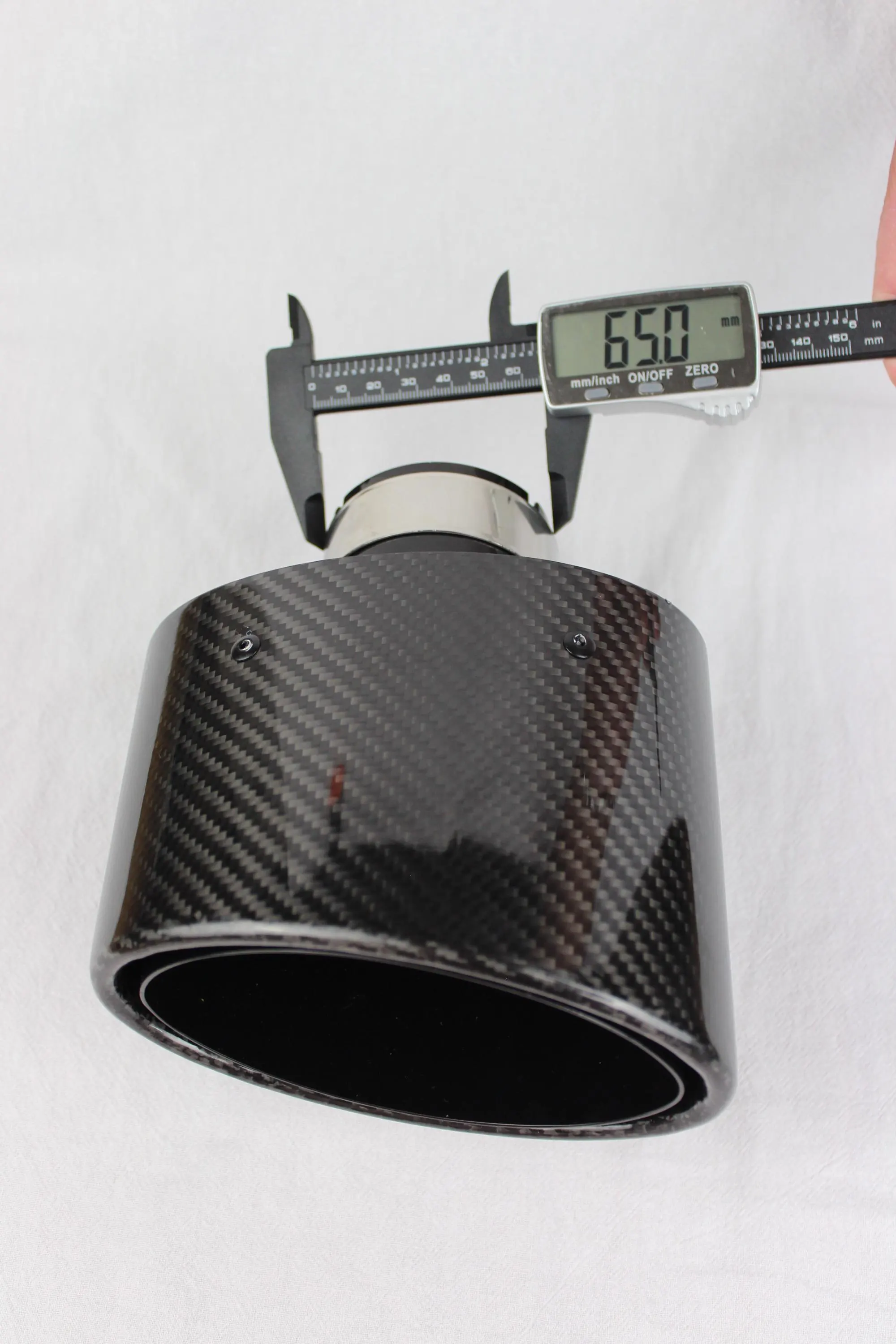 Audi RS3 6"x4" Carbon Fiber Oval Dual Exhaust TailPipe Tips