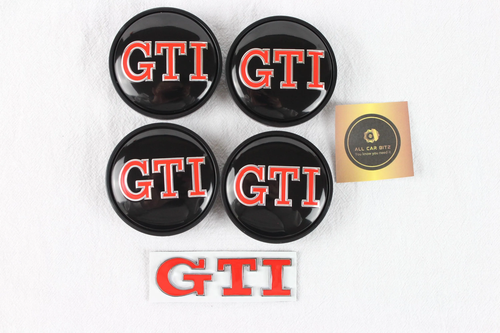 Volkswagen Golf MK7.5 Red GTI Complete Badge & Wheel Cap Set